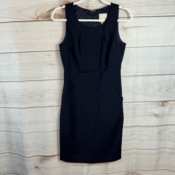 J.Crew Suiting Navy Blue Sleeveless Sheath Dress Size 2 - Picture 1 of 7